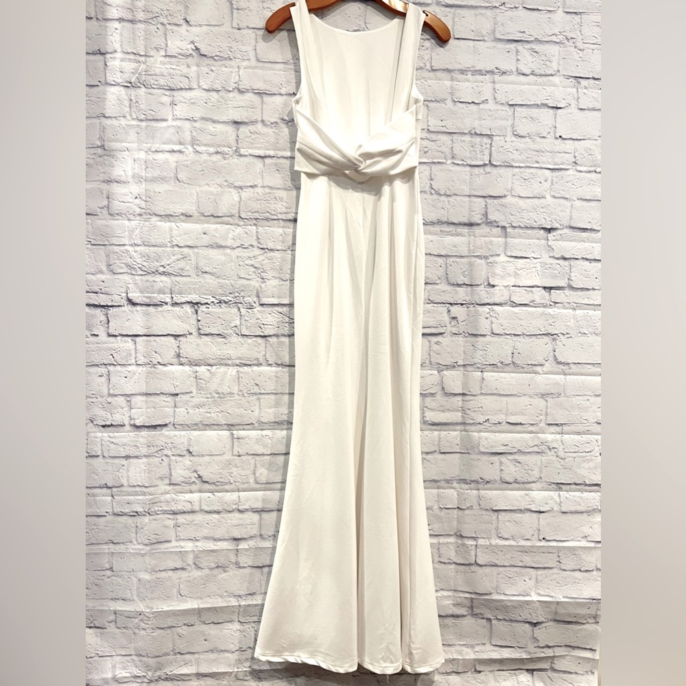 Lulu's Elegant White Wedding Dress - Picture 5 of 10